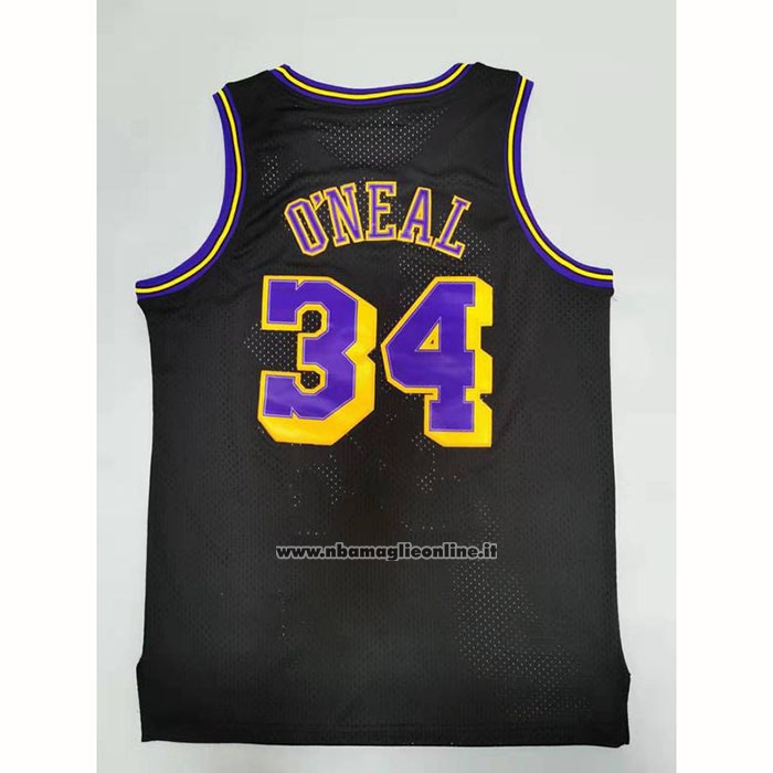 Maglia Los Angeles Lakers Shaquille O'neal #34 Mitchell & Ness 1996-97 Nero